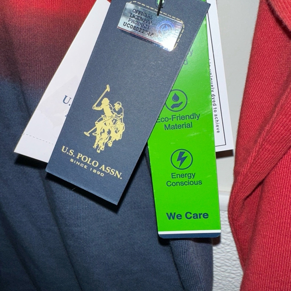 Lot of 2 Youth U.S. Polo Assn. Sweatshirt XXL Red/Navy Ombré 1 NWT 1 NWOT (18) - Picture 3 of 14